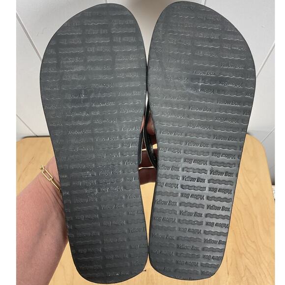 Yellow Box Almeta Smoke Flip Flops Jeweled Beaded Platform Sandals Size 7.5 - Picture 6 of 6